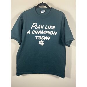 Vintage 90s Majestic Notre Dame Irish Play Like A Champion Shirt Size Large